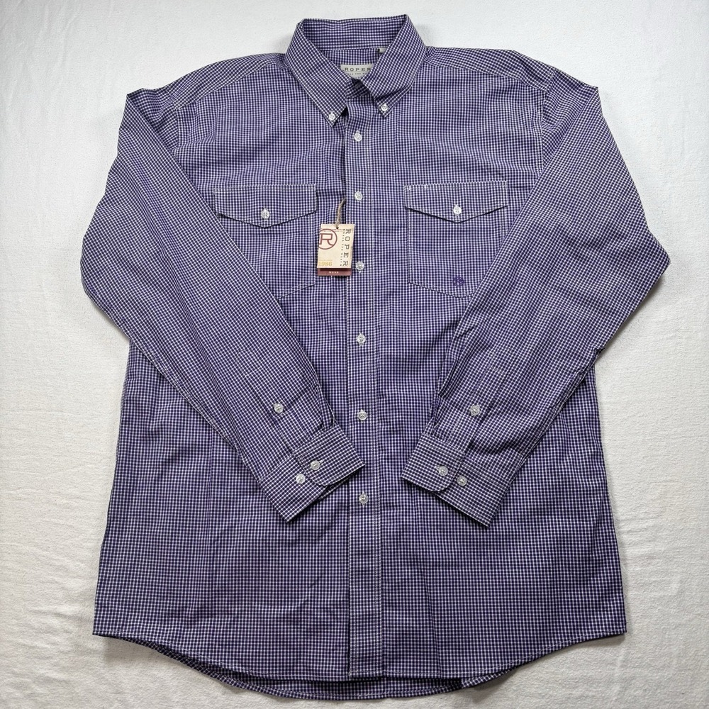 Roper Western Long Sleeve Shirt Button Up, Patterned, Cowboy, L NWT‎